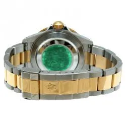 Rolex Submariner Date blue dial two-tone luxury watch with stainless steel and gold bracelet, iconic design for men.